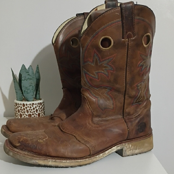 Double H Other - HH Double H Brown Leather Cowboy Boots Western Boots Size 14D